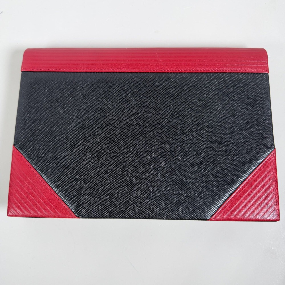 Yves Saint Laurent Sacs Textured Bi-Color Leather Clutch Bag